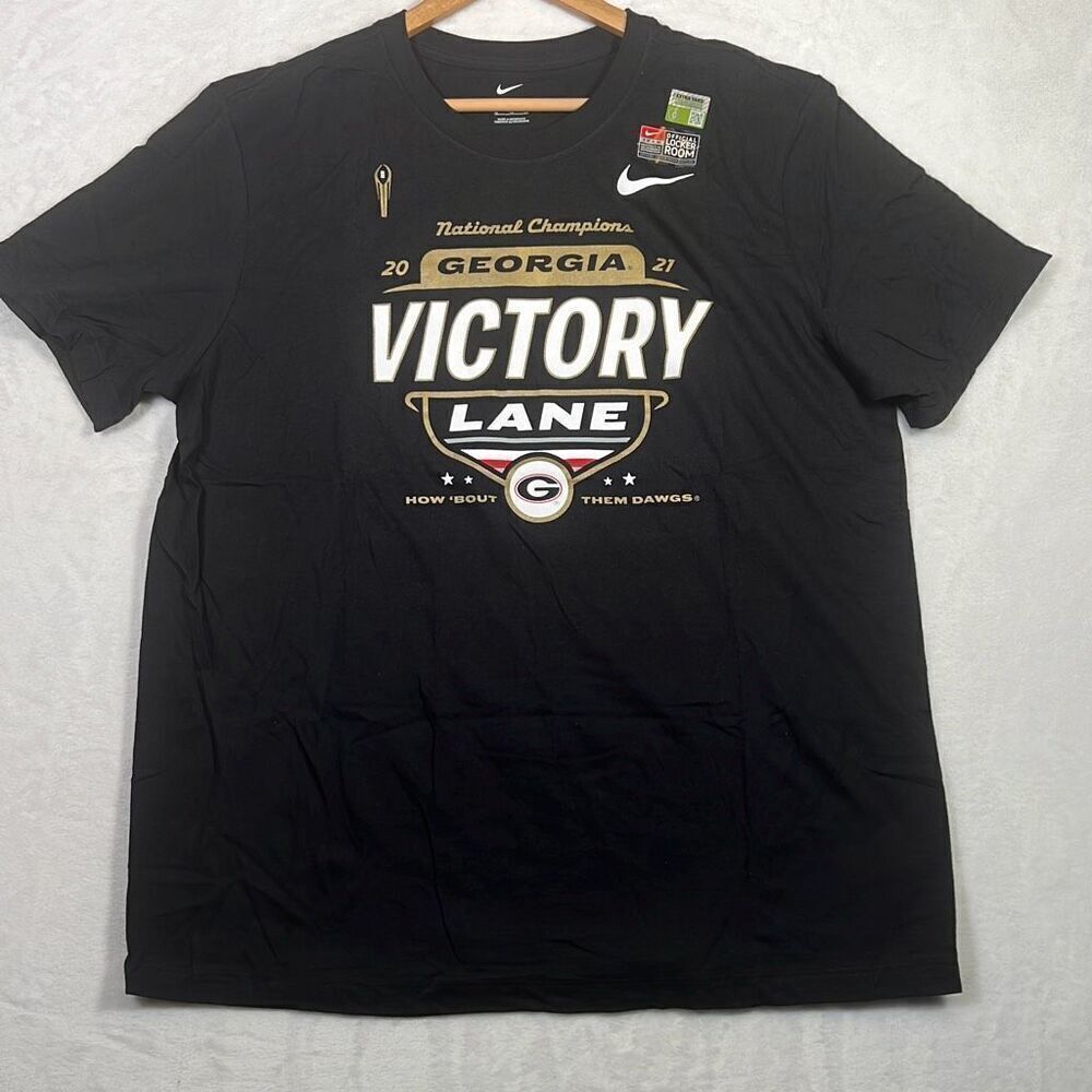 Nike Georgia Bulldogs Mens T-Shirt National Champions Black UGA Football Size XL